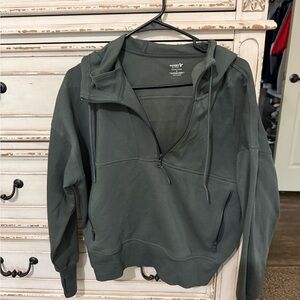 Olive Green Old Navy Dynamic Fleece Half-Zip Hoodie in size XL